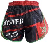 Kickboks Broekje Marokko Rood/Zwart