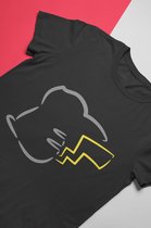 Pokémon Pikachu T-Shirt - Zwart Unisex - Maat L