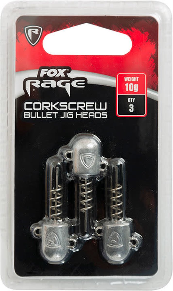 Fox Rage Corkscrew Bullet Jig Heads (3 pcs) - Maat : 5g — afbeelding 3