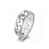 Soraro Chain Cuban Link Ring | Zilver | Ringen Mannen | 17mm | Ring Heren | Mannen Cadeau | Moederdag | Moederdag Cadeau