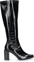 Sacha - Dames - Zwarte hoge laarzen met hak - Maat 40