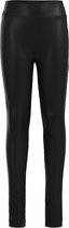 WE Fashion Meisjes legging van imitatieleer - Zwart - Maat 122/128