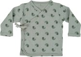 Lodger Overslagshirt Baby maat 68 - Topper - 100% Katoen - Hydrofiel - Perfecte Pasvorm - Elastisch - Overslag - Oeko-Tex - 2-4M - Groen