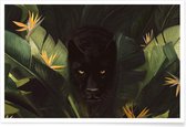 JUNIQE - Poster Panther -20x30 /Groen