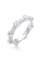 Elli PREMIUM Dames Ring Dames Gedraaid Band Fonkeling met Kristallen in 925 Sterling Zilver