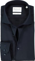 Michaelis slim fit overhemd - Oxford - navy blauw - Strijkvrij - Boordmaat: 40