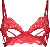 Hunkemöller Dames Lingerie Niet-voorgevormde longline beugel bh Eve  - Rood - maat D90
