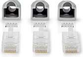 Bol.com Nedis RJ45-Connector - Male - Solid UTP CAT6 - Recht - Verguld - 10 Stuks - PVC - Grijs - Doos aanbieding