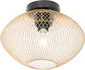 QAZQA molly - Industriele Plafondlamp - 1 lichts - Ø 300 mm - Goud/messing - Industrieel -  Woonkamer | Slaapkamer | Keuken