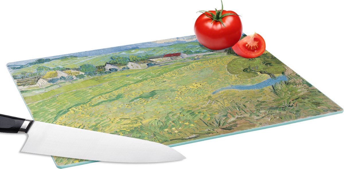 Glazen Snijplank - 39x28 - Les Vessenots in Auvers - Vincent van Gogh - Snijplanken Glas