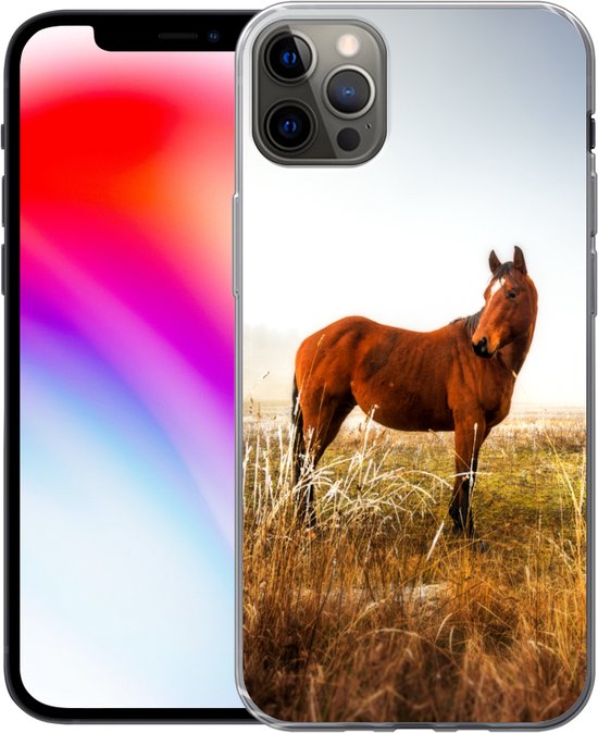 Convient pour iPhone 12 Pro Max - Cheval - Pâturage - Australie - Étui de téléphone en Siliconen