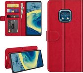 Nokia XR20 Hoesje - MobyDefend Wallet Book Case (Sluiting Achterkant) - Rood - GSM Hoesje - Telefoonhoesje Geschikt Voor: Nokia XR20