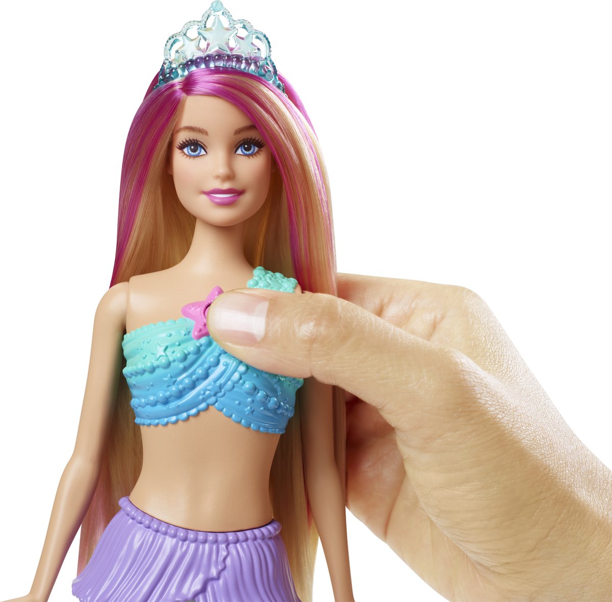 Barbie Dreamtopia - Barbiepop - Zeemeermin met twinkelende lichten — afbeelding 12