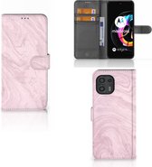 GSM Hoesje Motorola Edge 20 Lite Flip Case Marble Pink