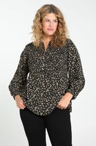 Paprika Dames Bedrukt hemd met smokwerk - Outdoorblouse - Maat 52