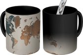 Magische Mok - Foto op Warmte Mok - Wereldkaart - Boom - Design - 350 ML
