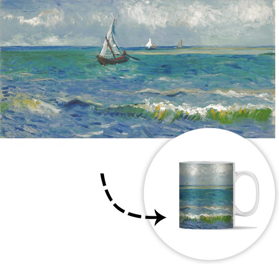Mug - Paysage marin aux Saintes-Maries-de-la- Mer - Vincent van Gogh - 350 ML - Tasse