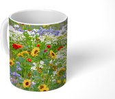 Mok - Siergras met verschillende bloemen - 350 ML - Beker
