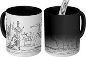 Magische Mok - Foto op Warmte Mok - Een vintage tekening van Griekse mythologische figuren waaronder Ajax - 350 ML