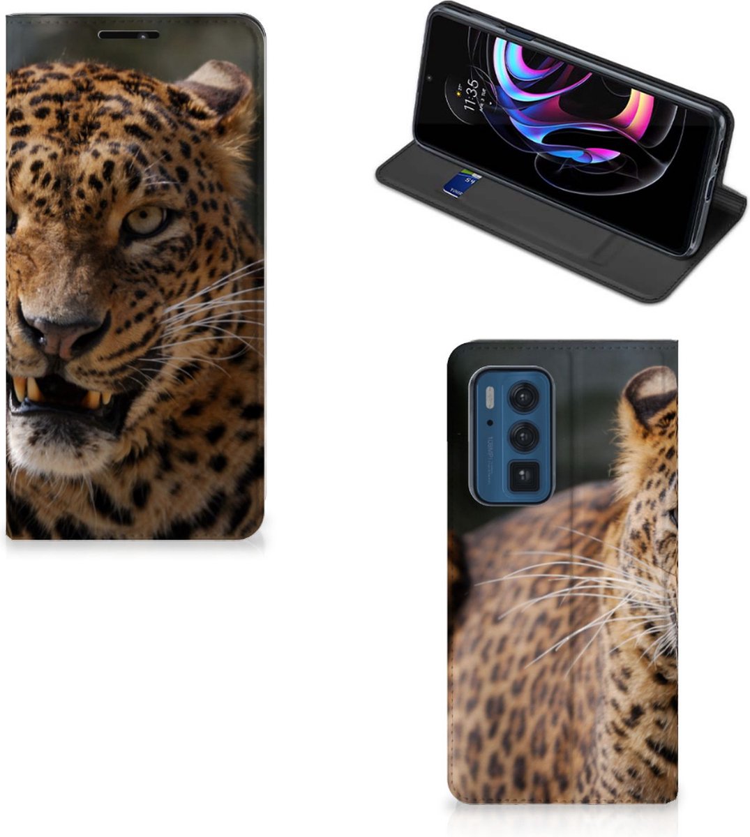 Motorola Edge 20 Pro Hoesje maken Luipaard