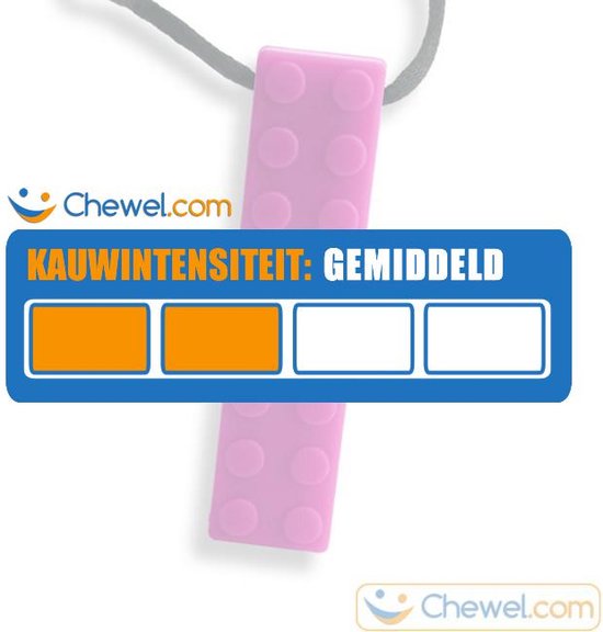 Bijtketting Bouwblokje Kauwketting - Bouwblokje - Diverse kleuren - Paars - Chewel ® van Chewel® — afbeelding 2