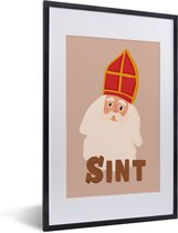 Fotolijst incl. Poster - Chocolade - Sinterklaas - Sint - Kinderen - Jongens - Meisjes - Kind - 40x60 cm - Posterlijst