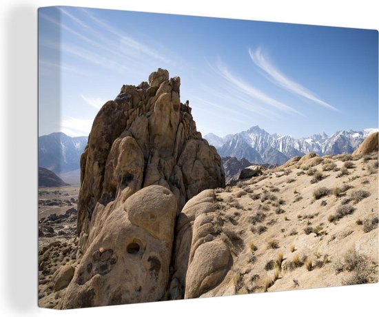 Rock formation in desert America Canvas 80x60 cm - Tirage photo sur toile (Décoration murale salon / chambre)