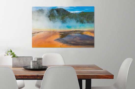 Tableau sur toile Parc national de Yellowstone Amérique - 90x60 cm - Décoration murale
