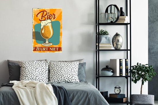 Affiche Mancave - Bières - 40x60 cm - Cadeau pour mari