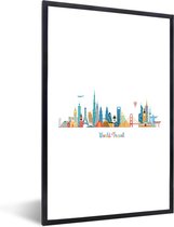 Cadre photo avec affiche - Skyline - Voyages - Monde - 40x60 cm - Cadre pour affiche
