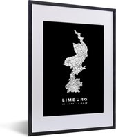 Cadre photo avec affiche - Limbourg - Pays- Nederland - Carte - 30x40 cm - Cadre pour affiche