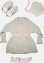alisé Gebreide baby jurk Sisal 3-6 maanden