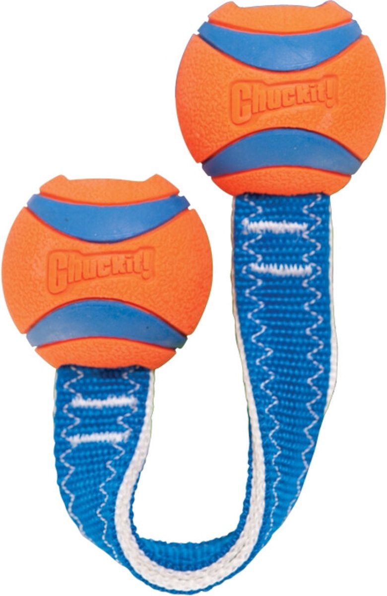 Chuckit! Ultra Duo Tug - Ø5 cm - Hondenspeelgoed - Apporteerspeelgoed - Nylon/Rubber - Small - Blauw/Oranje