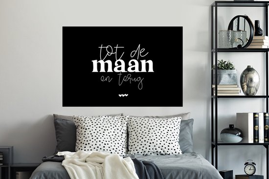 Stickers Stickers muraux - Citations - Vers la lune et retour - Amour - 120x80 cm - Film adhésif - Cadeau Saint Valentin