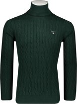 Gant Trui Groen Getailleerd - Maat M - Heren - Herfst/Winter Collectie - Katoen