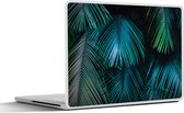 Laptop sticker - 15.6 inch - Jungle - Bladeren - Groen - Blauw - 36x27,5cm - Laptopstickers - Laptop skin - Cover