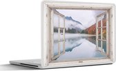 Laptop sticker - 11.6 inch - Doorkijk - Herfst - Mist - 30x21cm - Laptopstickers - Laptop skin - Cover