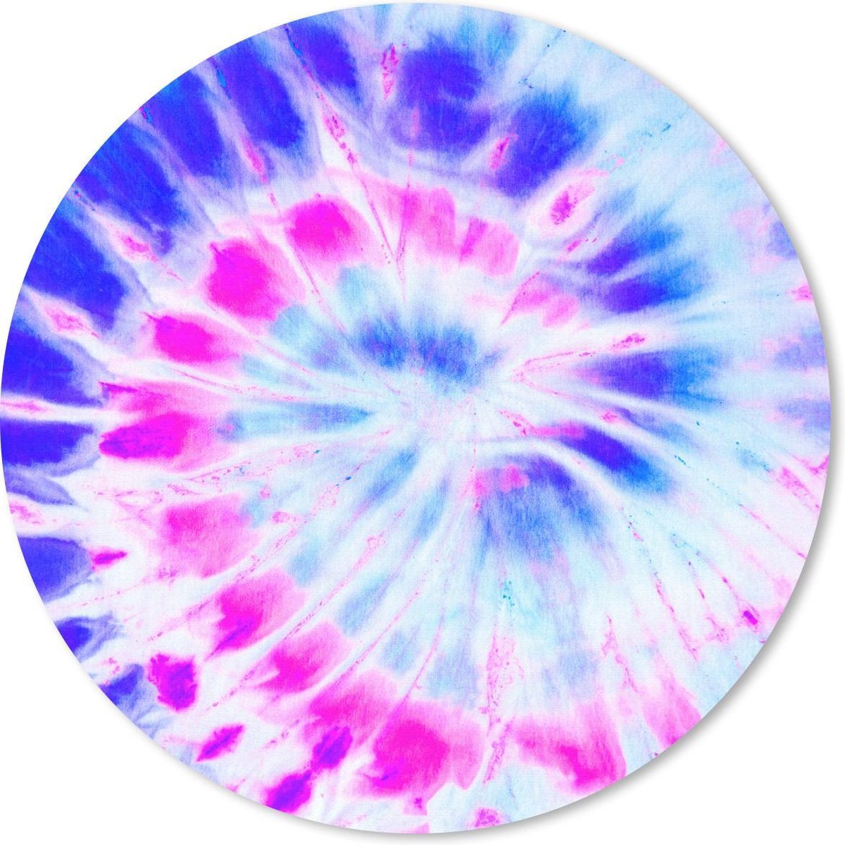 Muismat rond 50x50 cm - Mousepad Zomer - Tie dye - Paars - Ronde muismatten