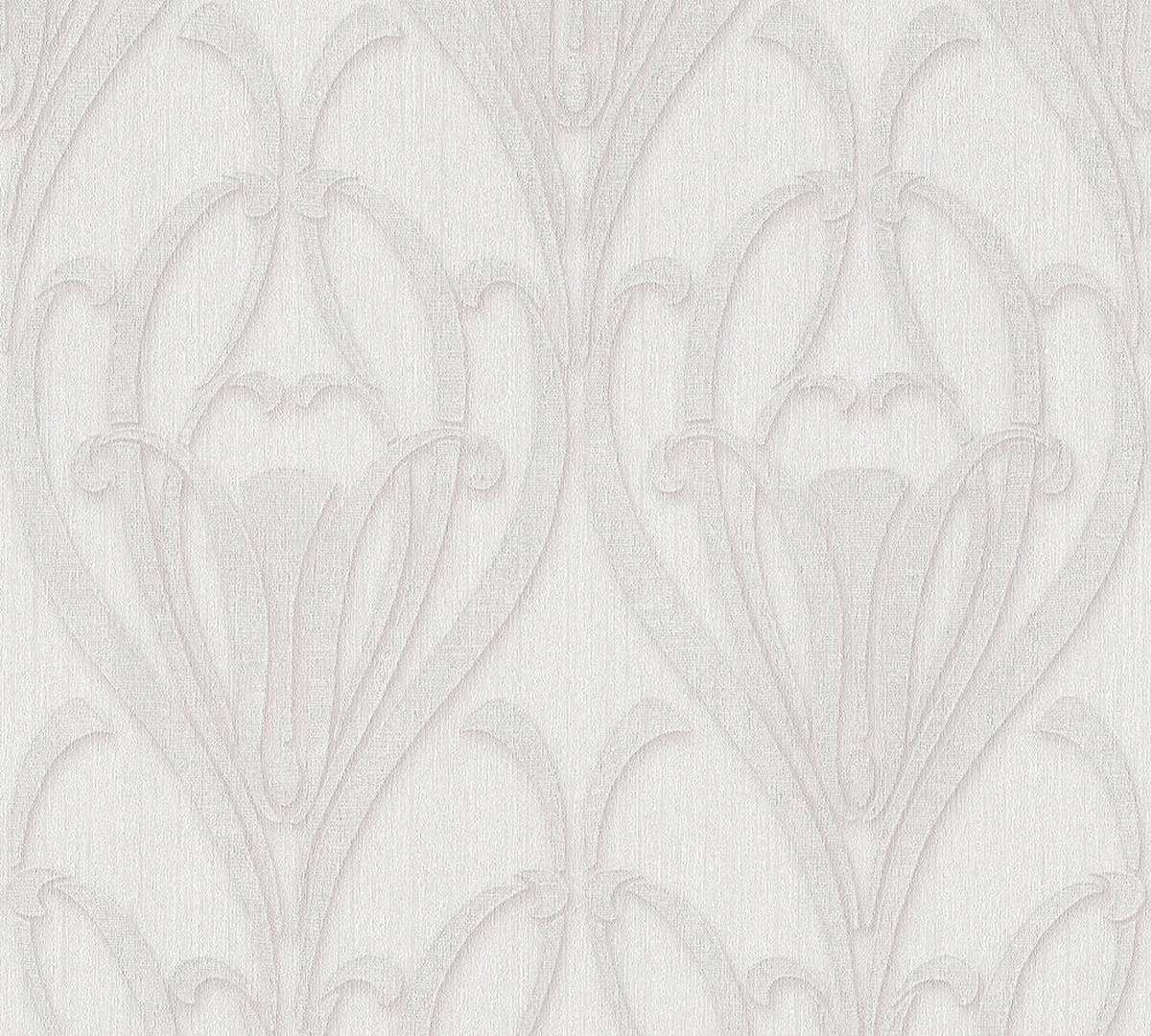 ART DECO BEHANG | Ornamenten Met Glans - wit crème zilver - Livingwalls Mata Hari