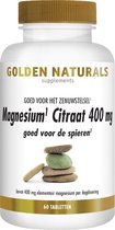 Golden Naturals Magnesium Citraat 400 mg (60 veganistische tabletten)