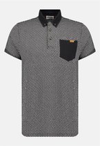 DEELUXE Poloshirt met jacquard patroon EARLON Black