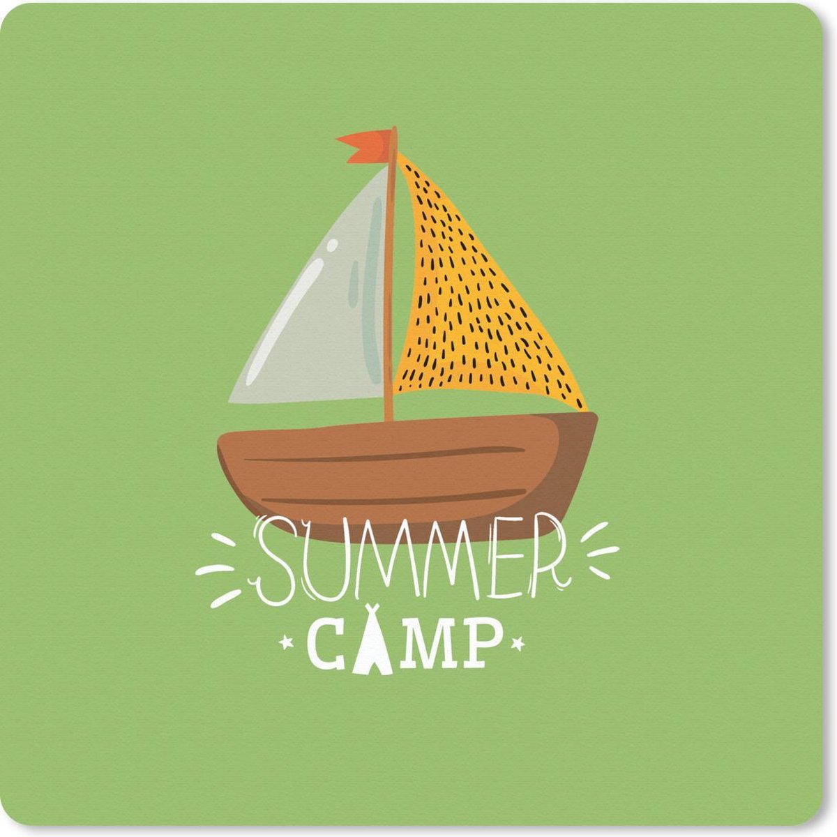 Muismat 30x30 cm - Mousepad Boot - Zomer - Groen - Muismatten