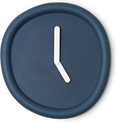 Ronde Klok Diepblauw / Round Clock Deepblue - Design klok Werkwaardig