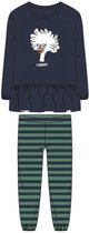 Woody pyjama meisjes - donkerblauw - highlander koe - kip - 212-1-WPG-V/885 - maat 140