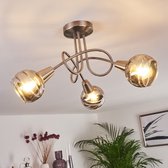 Belanian - Zwarte Smoke Hanglamp - 3-delige - Warga - Gerookt glas - Plafondlamp - industriële LED lamp - Vintage look lamp - Muurlamp - Zwart - Unieke lamp - Design lamp - Glaslamp