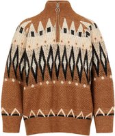 Object Trui Objisa L/s Knit Pullover 118 23037640 Chipmunk/mel. W. Be Dames Maat - M