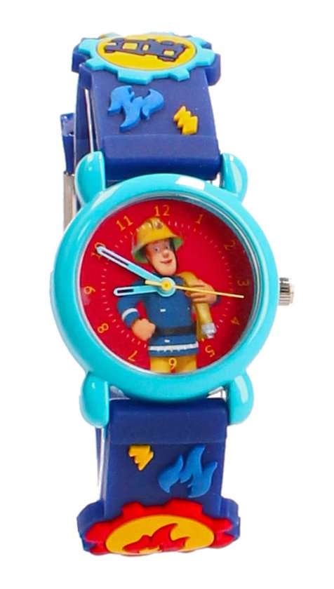 Brandweerman - Unstoppable Hero - Blauw - Analoog - Horloge kind | bol.com