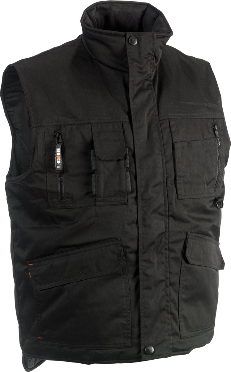 Herock Donar bodywarmer Lange rug 0902 Zwart
