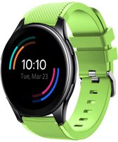 Siliconen Smartwatch bandje - Geschikt voor  OnePlus Watch siliconen bandje - lichtgroen - Strap-it Horlogeband / Polsband / Armband