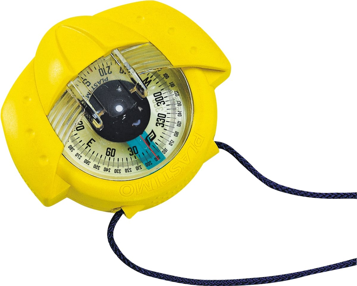 Plastimo kompas, geel, graden, glow in the dark verlichting